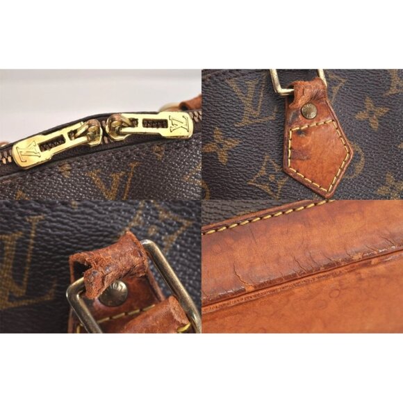 Authentic Louis Vuitton Monogram Alma Handbag Purse With Leather Trim - Picture 6 of 15